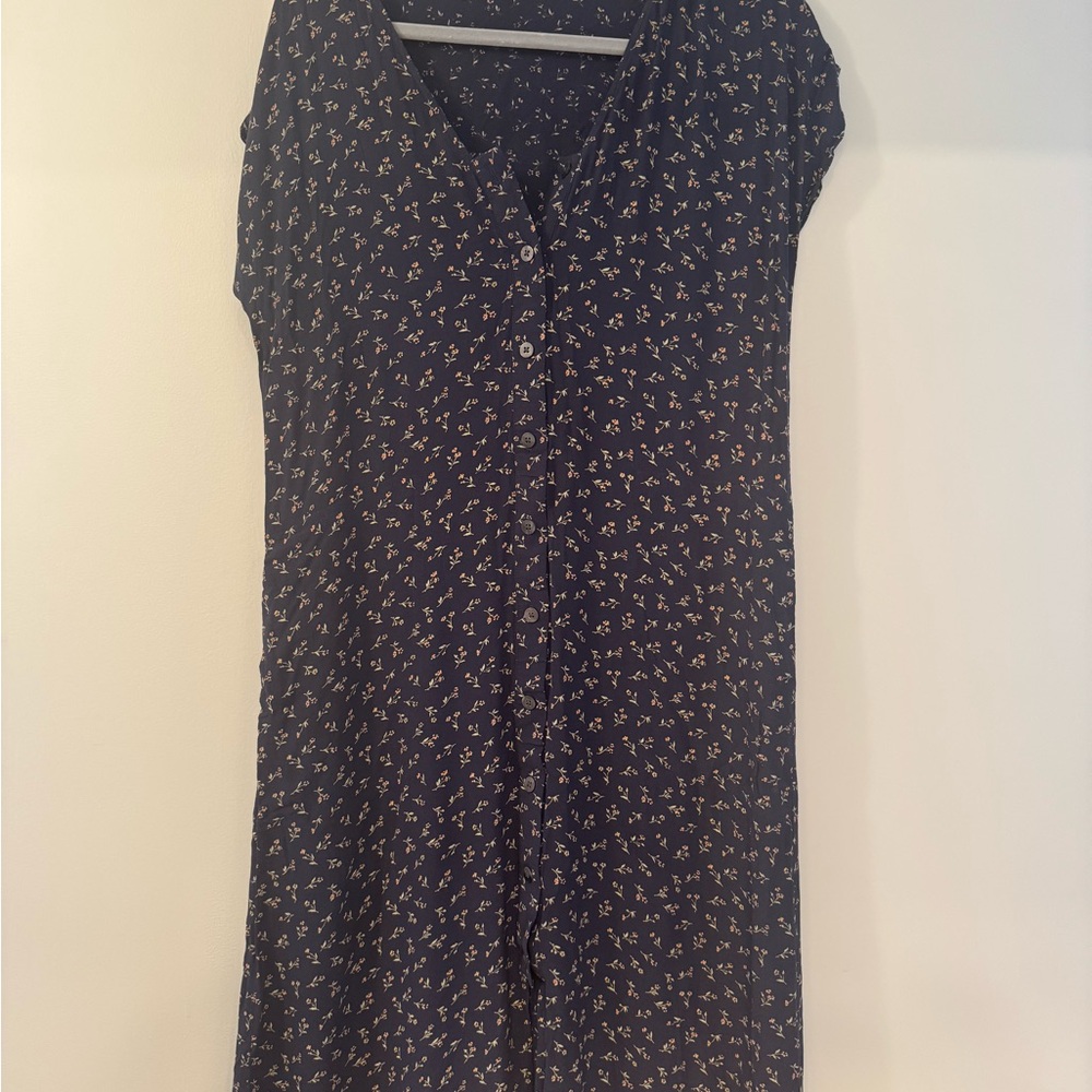 Madewell Dark Blue Floral Top